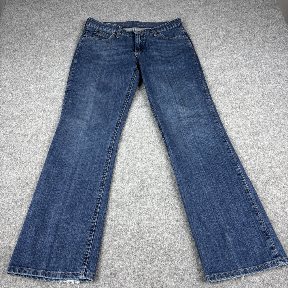 Wrangler Q Baby Jeans Women's 7/8x32 Straight Leg Western Medium Wash Blue Denim